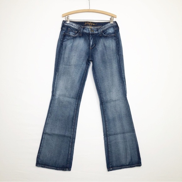 Hippie wide leg, embellished, sequin waist, jeans - Picture 11 of 11